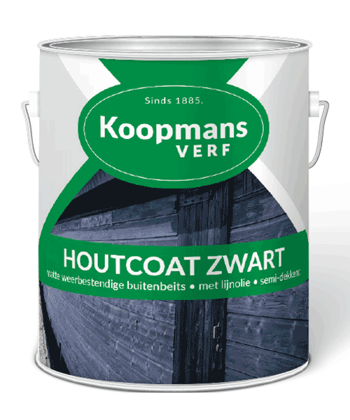 Houtcoat Zwart - 2,5 liter - Koopmansverfshop.nl