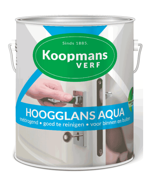 wijn Verpersoonlijking Moment Koopmans Hoogglans Aqua: watergedragen lakverf- Koopmansverfshop.nl